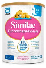 Изображение товара Смесь сухая Similac 1 гипоаллергенная для детей от 0 до 6 месяцев, 750 г