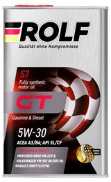 Изображение товара Масло моторное Rolf GT 5W-30 A3/B4 SL/CF синтетическое, 1 л