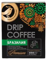 Изображение товара Кофе молотый АШАН Золотая птица в дрип-пакетах Бразилия, 6х11 г