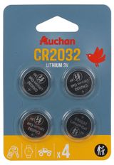 Изображение товара Батарейка литиевая АШАН Красная птица CR2032, 4 шт