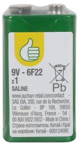 Изображение товара Батарейка солевая Pouce 9V, 1 шт