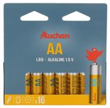 Изображение товара Батарейка алкалиновая АШАН Красная птица АА, 16 шт