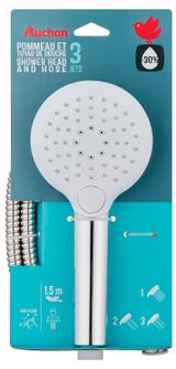 Изображение товара Набор для душа АШАН Красная птица лейка 3 режима + шланг 150 см