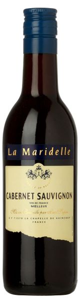 Изображение товара Вино La Maridelle Cabernet Sauvignon красное полусладкое Франция, 0,187 л