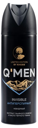 Изображение товара Антиперспирант Q’MEN Невидимый с экстрактом льняного семени и маслом черного тмина, 200 мл