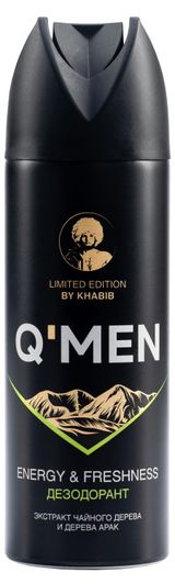 Изображение товара Дезодорант Q’MEN Энергия и свежесть с экстрактом чайного дерева, 200 мл