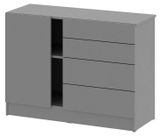 Изображение товара Комод Энни графит серый, 110,1х40х80 см