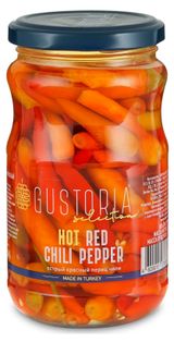 Изображение товара Перец чили красный Gustoria маринованный, 370 мл