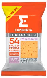 Изображение товара Сыр фитнес Exponenta Fitness Cheese безлактозный паприка-морковь 19% Беларусь, 180 г