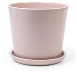 Изображение товара Горшок керамический низкий конус с поддоном капучино, d 22 см