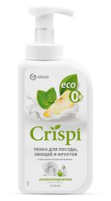 Изображение товара Пенка для мытья посуды Grass Crispi с соком груши и экстрактом базилика, 550 мл