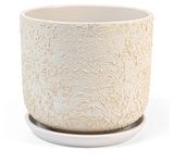 Изображение товара Горшок керамический Лава бежевый, 22 см