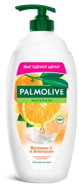Изображение товара Гель-крем для душа Palmolive Натурэль Витамин С и Апельсин с увлажняющим молочком,, 750 мл