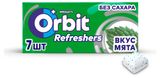 Изображение товара Резинка жевательная Orbit Refreshers освежающие кубики со вкусом мяты без сахара, 16 г