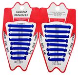 Изображение товара Шнурки для обуви силиковые без завязок синие, 16 шт