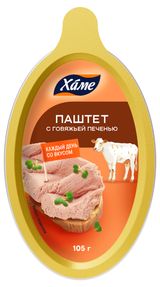 Изображение товара Паштет с говяжьей печенью Hame, 105 г