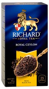 Изображение товара Чай черный Richard Royal Ceylon в сашетах, 25х2 г