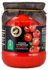 Изображение товара Томаты АШАН Золотая птица в собственном соку очищенные, 670 г