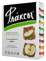 Изображение товара Крекеры льняные «Компас Здоровья» Флаксы с яблоком и корицей без глютена, 120 г