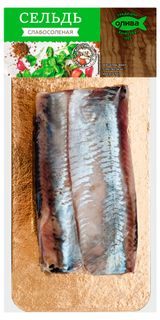 Изображение товара Сельдь слабосоленая «Олива» тушка без кожи, 280 г