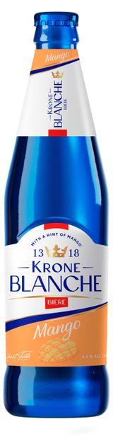 Изображение товара Пивной напиток Krone Blanche с ароматом манго пастеризованный, 450 мл