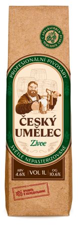 Изображение товара Пиво «Чешской умелец» Живое светлое непастеризованное, 1 л