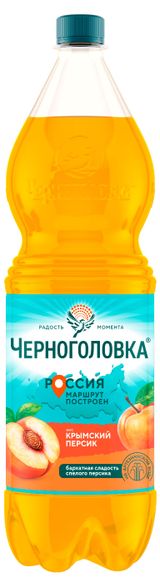 Изображение товара Напиток газированный «Черноголовка» персик, 1,5 л