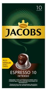 Изображение товара Кофе в капсулах Jacobs Espresso №10 Intenso жареный молотый, 10 капсул