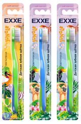Изображение товара Зубная щетка детская Exxe Jungle мягкая 6-12 лет, 1 шт в ассортименте