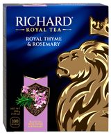 Изображение товара Чай черный Richard Royal Thyme & Rosemary ароматизированный в пакетиках, 100х2 г