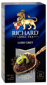 Изображение товара Чай черный Richard Lord Grey в пакетиках, 25х2 г