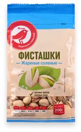 Изображение товара Фисташки АШАН Красная птица жареные соленые, 200 г