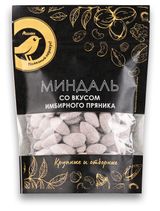 Изображение товара Миндаль АШАН Золотая птица со вкусом имбирного пряника, 130 г