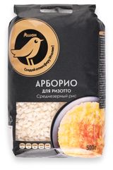 Изображение товара Рис для ризотто АШАН Золотая птица Арборио среднезерный Италия, 500 г