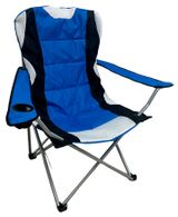 Изображение товара Кресло садовое складное туристическое с подлокотниками голубое, 60х60х102 см