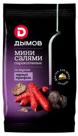 Изображение товара Мясные снеки Колбаски мини сырокопченые «ДЫМОВ» Черный трюфель, 50 г