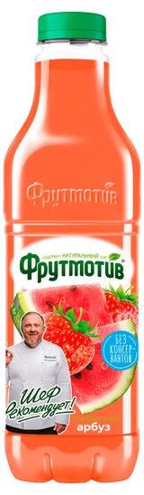 Изображение товара Напиток сокосодержащий «Фрутмотив» яблоко арбуз клубника, 1,5 л