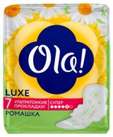 Изображение товара Прокладки гигиенические Ola! ультратонкие Super ароматизированные Ромашка, 7 шт