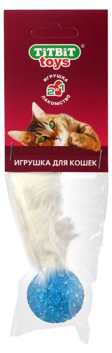 Изображение товара Игрушка для кошек TiTBiT Хвост кроличий, 1 шт в ассортименте