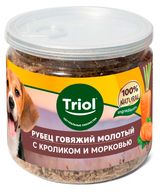 Изображение товара Аппетитная приправа для собак Triol из говяжьего рубца с кроликом и морковью, 100 г