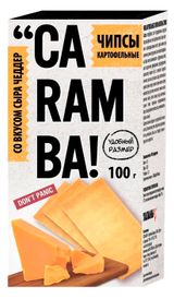 Изображение товара Чипсы картофельные Caramba! со вкусом сыра Чеддер, 100 г