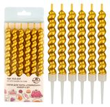 Изображение товара Свечи для торта MultiDom спиральки, 6 шт в ассортименте