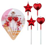 Изображение товара Свечи для торта MultiDom с любовью, 4 шт в ассортименте