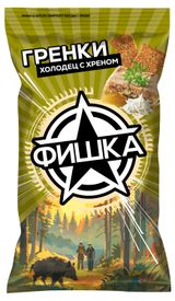 Изображение товара Гренки «Фишка» со вкусом сибирского холодца с хреном, 120 г