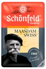 Изображение товара Сыр полутвердый Schonfeld Swiss Maasdam Limited Edition Маасдам нарезка 48% БЗМЖ, 125 г