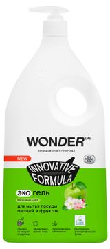 Изображение товара Средство для мытья посуды овощей и фруктов Wonder Lab экологичное с ароматом яблочного цвета, 1000 мл