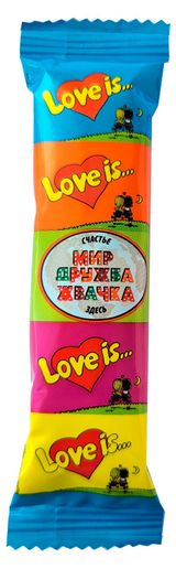 Изображение товара Резинка жевательная Love Is микс вкусов Турция, 21 г