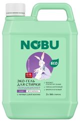 Изображение товара Гель для стирки NOBU Baby 2в1 с кондиционером биоразлагаемый, 2 л (66 стирок)