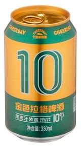 Изображение товара Пиво светлое Cheerday фильтрованное 4%, 330 мл