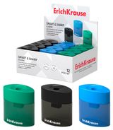 Изображение товара Точилка пластиковая ErichKrause Smart & Sharp Classic с контейнером, 1 шт в ассортименте